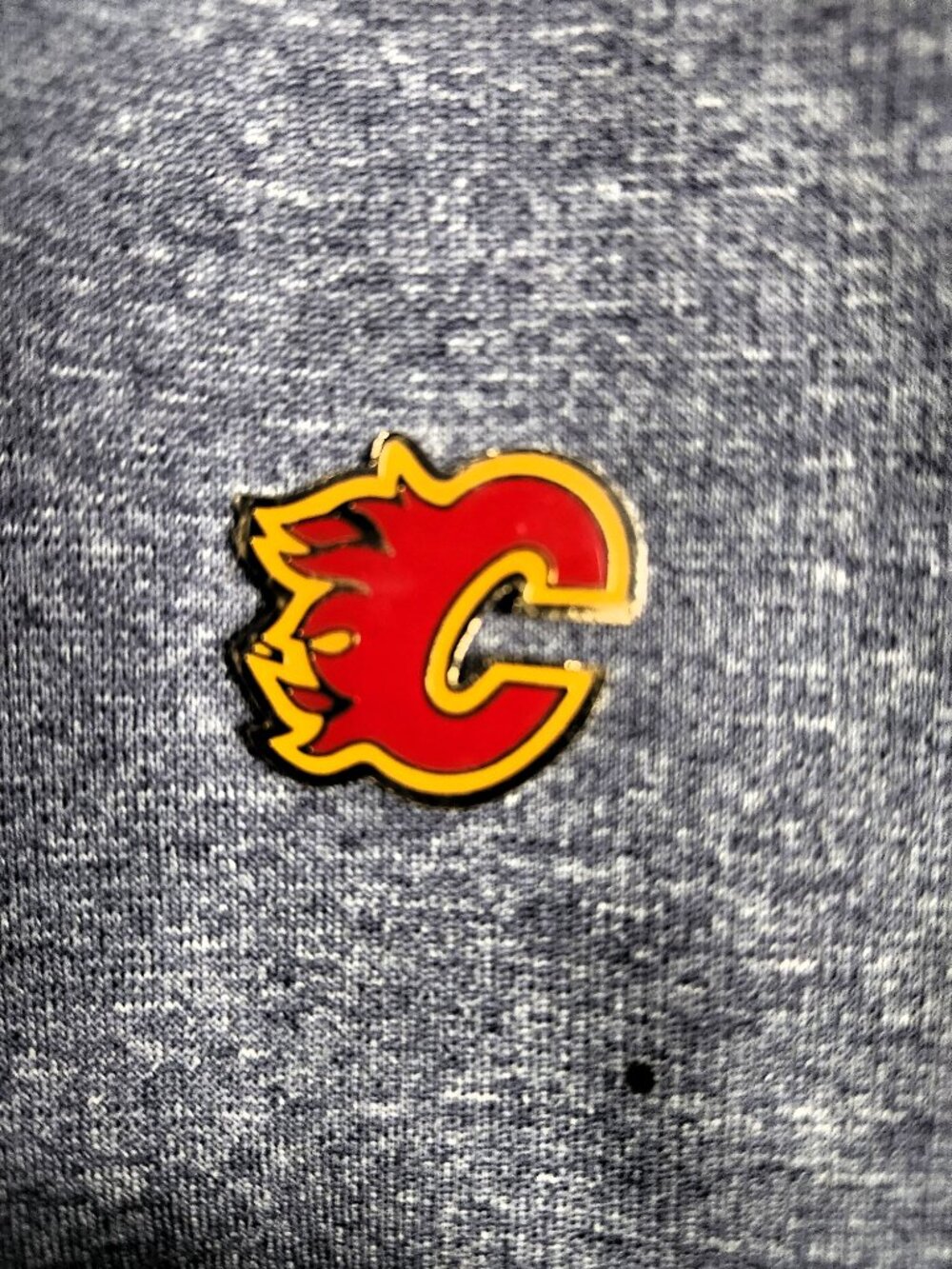 Calgary Flames Enamel Pin – NHL Logo – Collectible – Excellent Condition